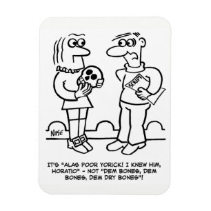 Cartoon des Schauspielhauses mit Produzent Magnet