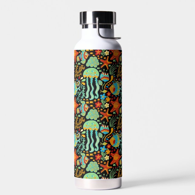 Cartoon des Wasserlebens Trinkflasche (Links)