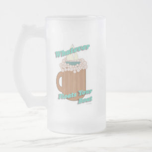 Cartoon-Design des Bootes Root Beer Mattglas Bierglas