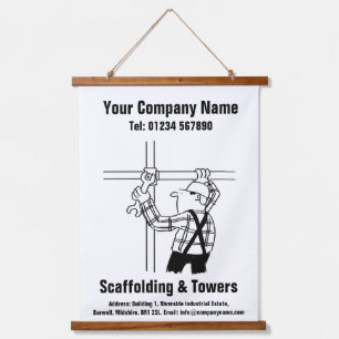 Cartoon-Design-Hangband Wandteppich Mit Holzrahmen