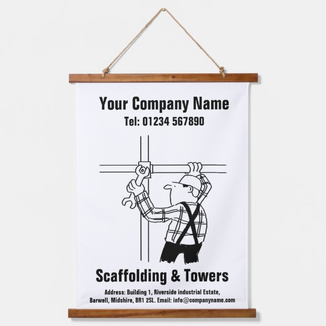 Cartoon-Design-Hangband Wandteppich Mit Holzrahmen (Vorderseite)
