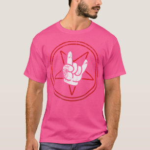 Cartoon Devil Horns Hand-Schildkröte Kid Heavy Tre T-Shirt
