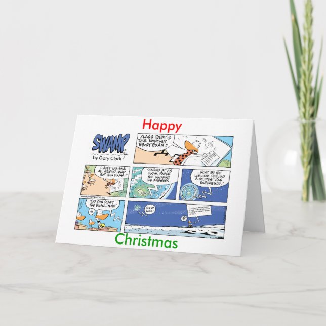 Cartoon d'Humour de l'aviation - Carte de Noël (Devant)