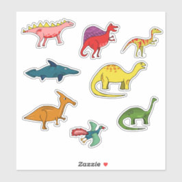 Cartoon Dinosaur Collection Set Aufkleber