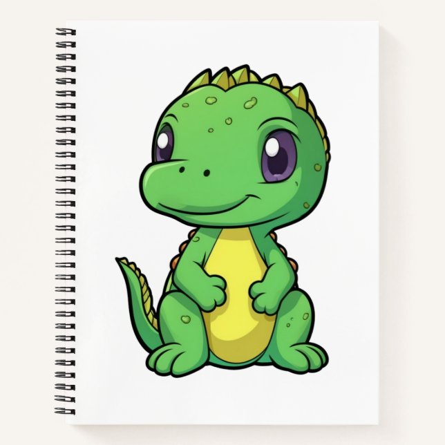 Cartoon-Dinosaurier-Abbildung Notizbuch (Vorderseite)
