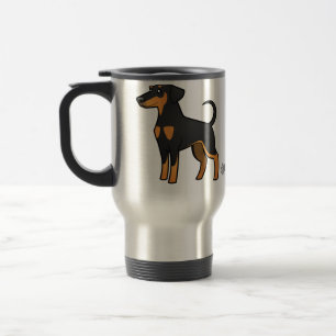 Cartoon-DobermannPinscher (schlaffe Ohren) Reisebecher