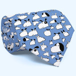 Cartoon Dog Blue Krawatte<br><div class="desc">Fun Cartoon Hundsmuster auf blauem Hintergrund,  das im Designwerkzeug geändert werden kann. Originelle Kunst von Nic Squirrell. Ideal für Hundedads,  Tiere- und Haustierfreunde und Tierärzte.</div>