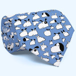 Cartoon Dog Blue Krawatte<br><div class="desc">Fun Cartoon Hundsmuster auf blauem Hintergrund, das im Designwerkzeug geändert werden kann. Originelle Kunst von Nic Squirrell. Ideal für Tierfreunde und Tierärzte.</div>