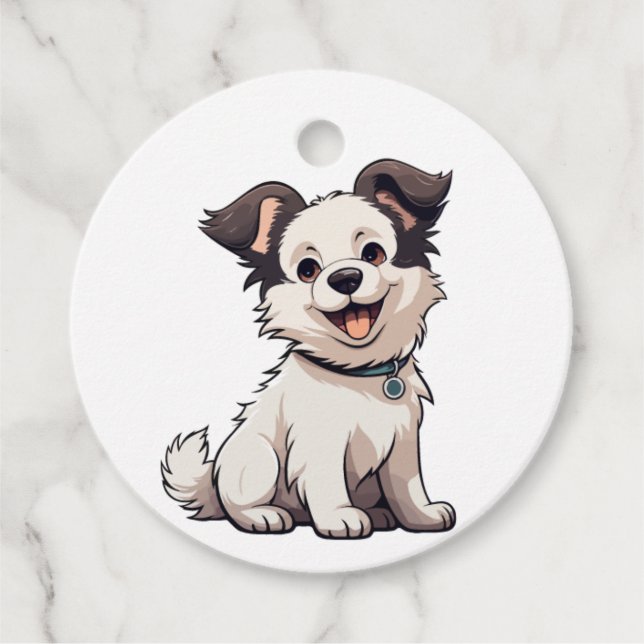 Cartoon Dog Fotos | Geschenkanhänger (Vorderseite)