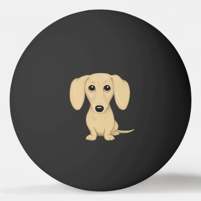 Cartoon Dog Kurz haarige Dackel Tischtennisball (Vorderseite)