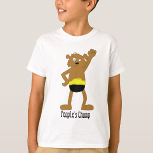 Cartoon Dog The Rock Wrestling Fan T - Shirt