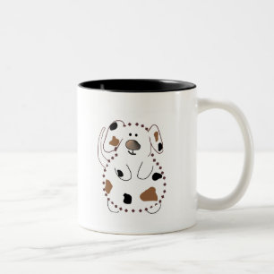 Cartoon Dog Tshirts und Geschenke Zweifarbige Tasse