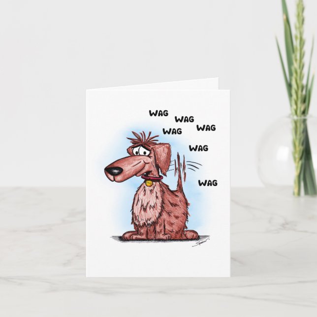 Cartoon Dog Vielen Dank, dass Sie Ihre Karte (Vorderseite)