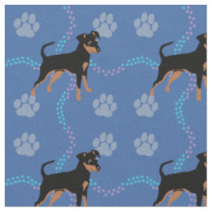 Cartoon Dogs - Miniature Pinscher v5 Stoff
