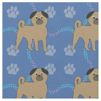 Cartoon Dogs - Mops v1 Stoff