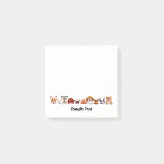 cartoon dogs postit post-it klebezettel