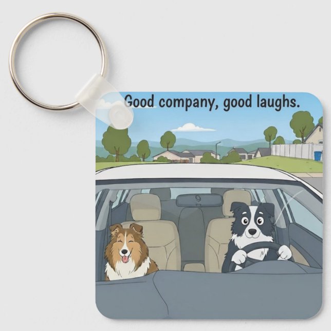 Cartoon dogs schlüsselanhänger (Vorderseite)