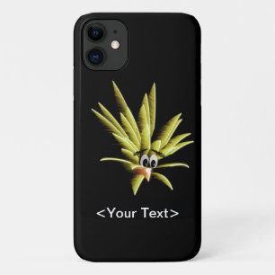 Cartoon d'oiseau inquiet Jaune Coque-Mate coque ip