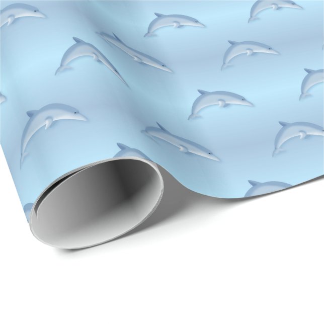 Cartoon Dolphins Packpapier (Rolleneckpunkt)