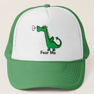 Cartoon-Drache befürchten mich Truckerkappe