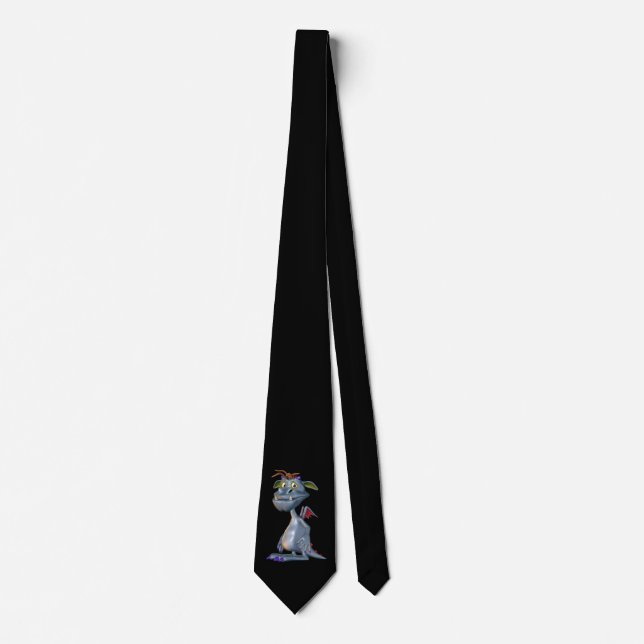 Cartoon Drachenhalsband Krawatte (Vorderseite)