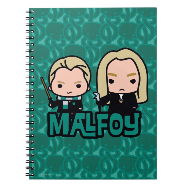 Cartoon Draco und Lucius Malfoy Art Notizblock (Vorderseite)