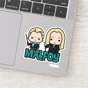 Cartoon Draco und Lucius Malfoy Charakter Kunst Aufkleber