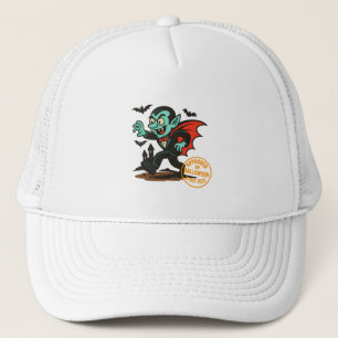 Cartoon Dracula Vampire - Von Halloween genehmigt Truckerkappe