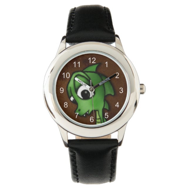 Cartoon Dragon Armbanduhr (Vorderseite)