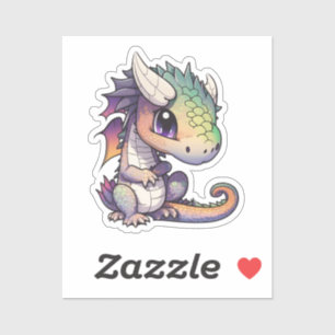 Cartoon Dragon Illustration Aufkleber