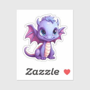 Cartoon Dragon Illustration Aufkleber