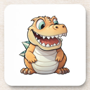 Cartoon Dragon Illustration Getränkeuntersetzer