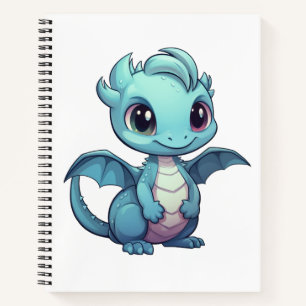 Cartoon Dragon Illustration Notizbuch