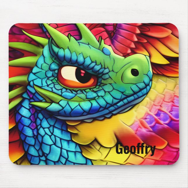Cartoon Dragon Mousepad (Vorne)