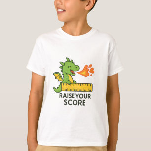 Cartoon Dragon Ruler Sticker - Niedlich School T-Shirt
