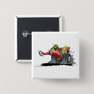 Cartoon Dragster Button