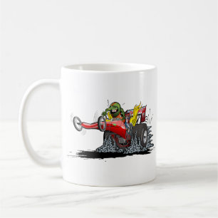 Cartoon Dragster Kaffeetasse