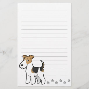 Cartoon-Drahtfox-Terrier Briefpapier