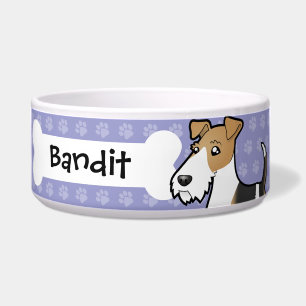Cartoon-Drahtfox-Terrier Napf
