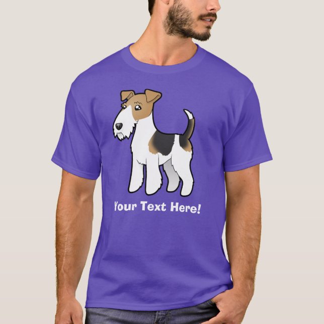Cartoon-Drahtfox-Terrier T-Shirt (Vorderseite)