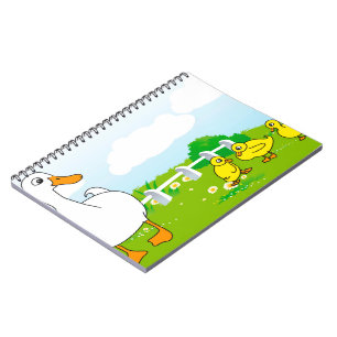 Cartoon Ducks Notebook Notizblock