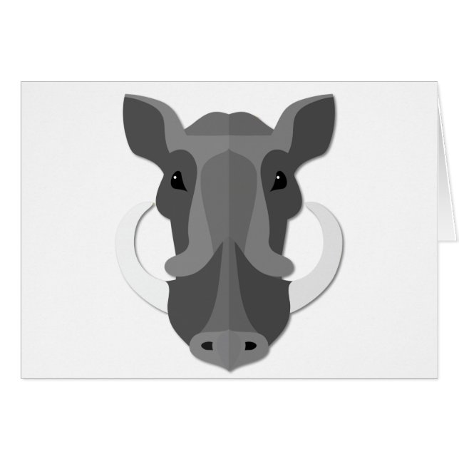 Cartoon-Eber-Kopf (Vorderseite (Horizontal))