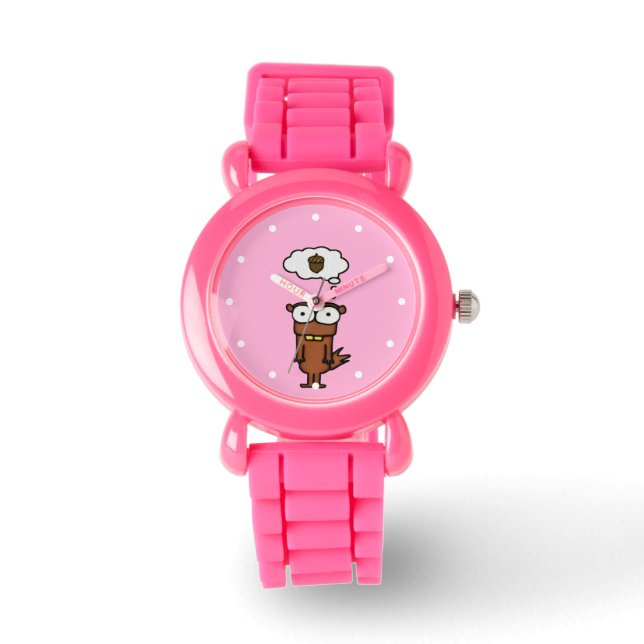 Cartoon Eichhörnchen Armbanduhr (Vorderseite)