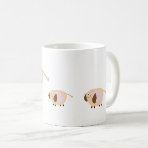 Cartoon eine große und 2 kleine Elefanten Tasse