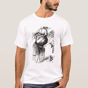 Cartoon einer Dame auf einem Velocipede, 1869 T-Shirt