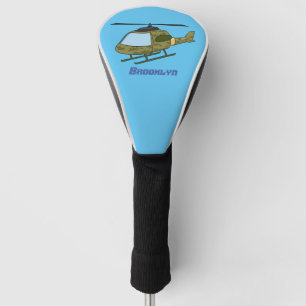 Cartoon eines niedlichen Heereshubschraubers Golf Headcover