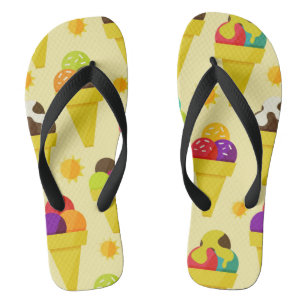 Cartoon Eis Creme Cons Flip Flops
