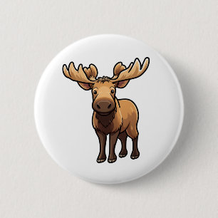 Cartoon Elch-Abbildung Button