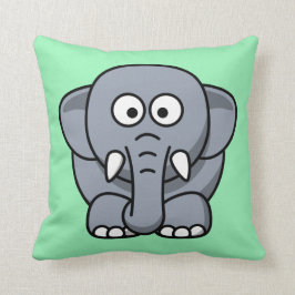 Cartoon Elephant auf Minze Kissen
