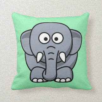 Cartoon Elephant auf Minze Kissen